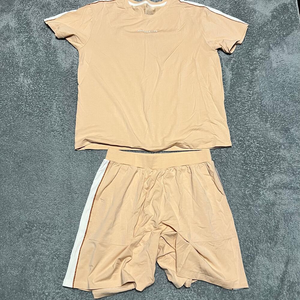 NACHILA Pajamas Womens Medium Bamboo Short Sleeve Shorts Pajama Set